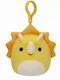 Squishmallows Plush Clip-on Lancaster Triceratops 9cm