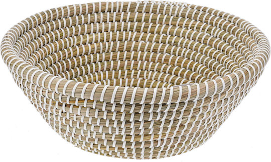Coș Decorativ Din Paie Maro 32cm