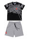 Kids' Set with Shorts Summer 2pcs Black