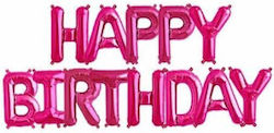 Μπαλόνια Happy Birthday Φούξια 13 Τεμ