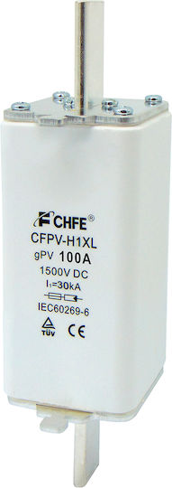 Ασφαλεια Μαχαιρωτη Φωτοβολταϊκων H1 100a 1500vdc Gpv Cfpv-h1xl Chf