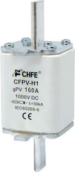 Ασφαλεια Μαχαιρωτη Φωτοβολταϊκων H1 160a 1000vdc Gpv Cfpv-h1 Chf