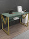 Desk Wooden Green-gold 120x60x72.8cm