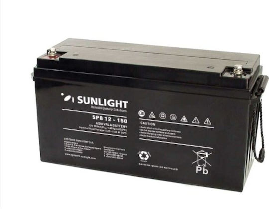 SunLight Baterie UPS cu Memorie Internă 150Ah și Tensiune 12V SPB12-150 1 Bucată