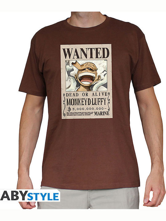 Abysse T-shirt One Piece Καφέ Βαμβακερό