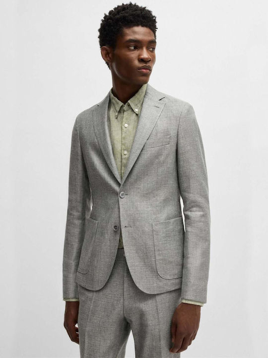Boss Men's Summer Suit Jacket Slim Fit Green
