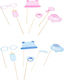 Photobooth Sticks Gender Reveal 12 Pcs