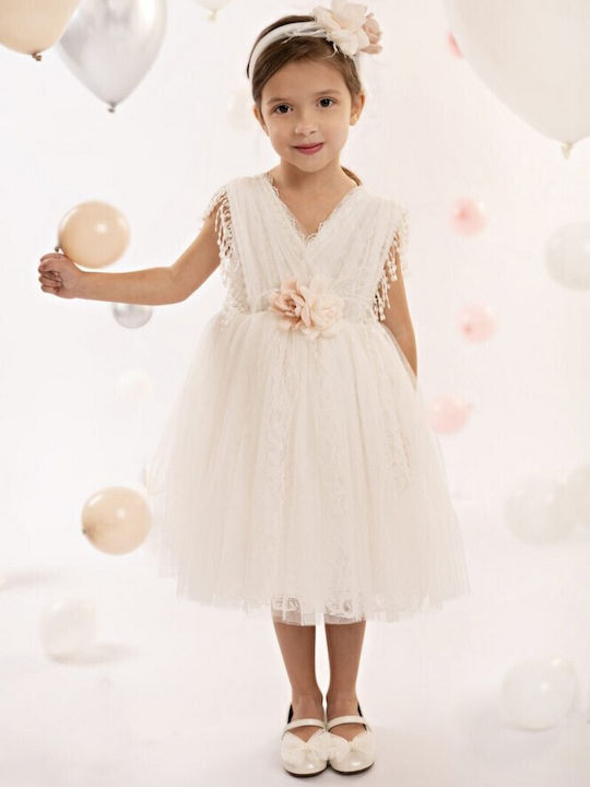 Baby Bloom White Baptism Dress made of Tulle
