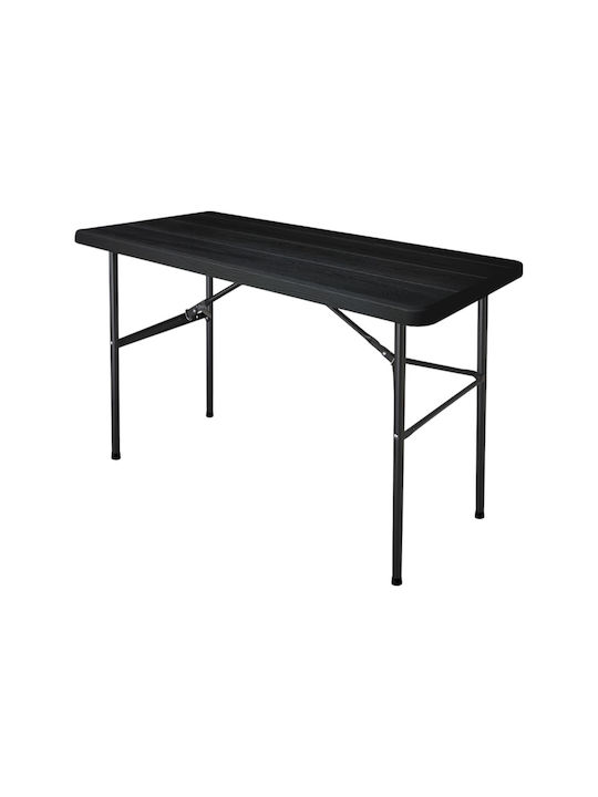 Пластмасово Маса Стабилна Черно 122x60x74бр