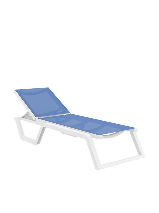 Deckchair Plastic White 188x70cm.