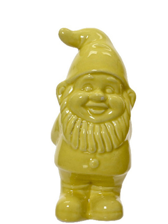 Kaemingk Katoikonhome Ceramic Gnome 10.2 cm Set of 2 Pieces Yellow