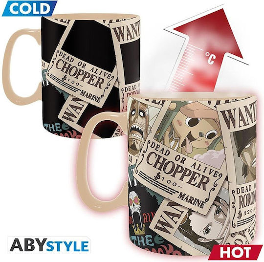 Abysse One Piece Wanted Heat Straw Hat Crew Change Чаша Керамично 460мл