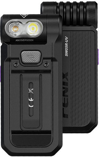 Fenix Wiederaufladbar Taschenlampe LED UV IPX6 mit maximaler Helligkeit 150lm Weiß