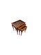 Rectangular Zigon Set Made of Solid Wood Brown 3 Pieces M54xW42xH56cm