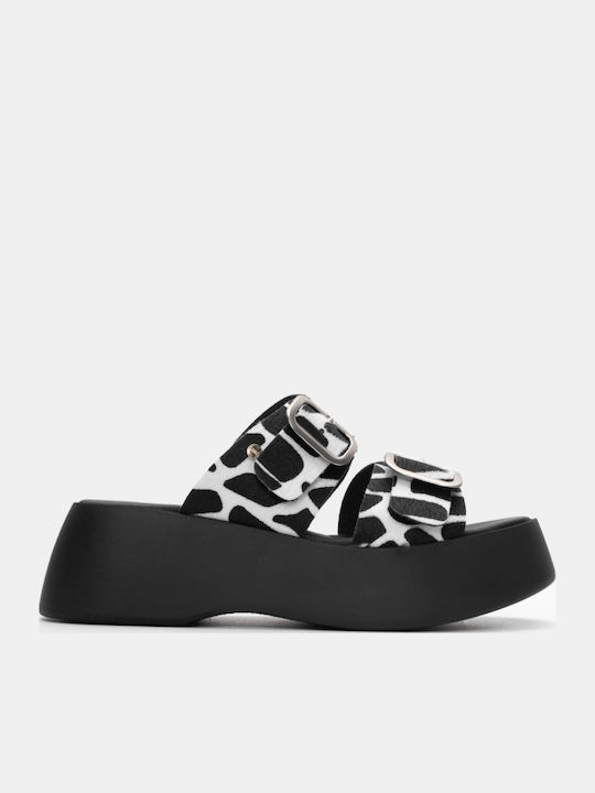Luigi Γυναικεία Σανδάλια Flatforms Λευκά
