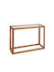 Konsole Oak Wood Glass L100xB32xH75cm