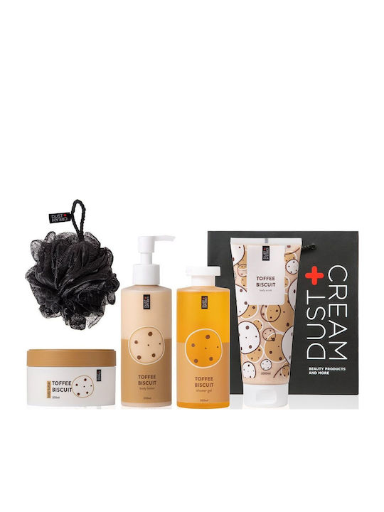 Dust+Cream Basic Line Комплект за грижа за кожата за Почистване на тялото 5бр