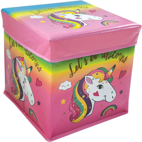 Kinder Aufbewahrungsbox aus Stoff Rosa 30x30x30cm 1Stück