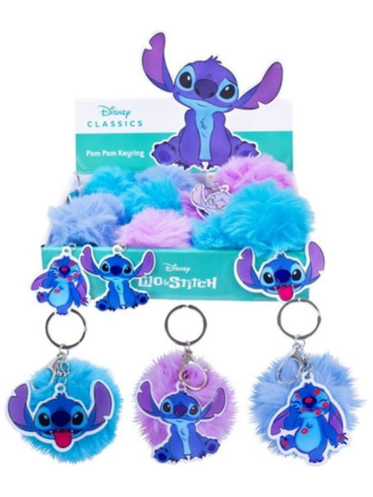 Disney Stitch Key Hanger Plush Pompom Random Selection