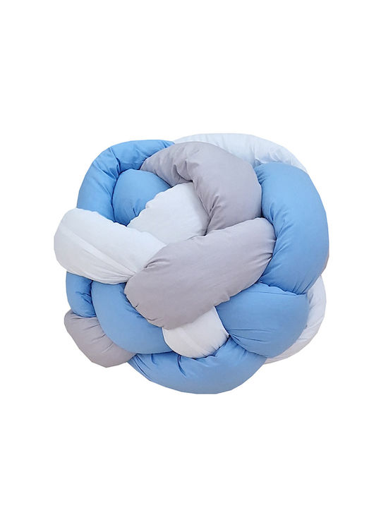 Pernă Rotundă Pouf Îmbrățișare Albastru Cer Alb...