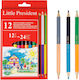 Set Creioane Colorate Little President 12 Bucăți Bicolore Multicolore Groase