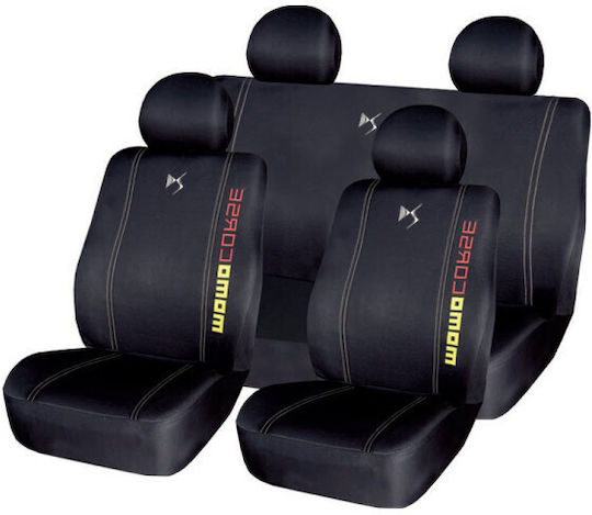 Takeposition Set Autositzbezüge Polyester Schwarz