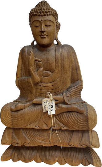 AristonLab Dekorativer Buddha aus Holz 52x32cm 1Stück