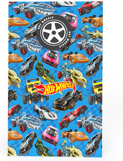 Χάρτινη Τσάντα για Δώρο με Θέμα "Hot Wheels" Γαλάζια 10τμχ