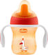 Chicco Training Cup Educational Sippy Cup Plastic with Handles Orange for 6m+m+ 200ml