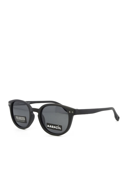 Marasil Oval Baby Sunglasses with Polarized Lenses Black for 1-4 Years