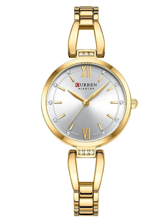 Curren Дамски Часовник 30mm Кварцов с Златна Ме...