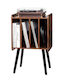 Vevor Vinyl Record Stand Wooden 2-Tier Up to 100 Albums Brown