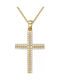 Papoulidis Jewellery Γυναικείος Χρυσός Σταυρός 14Κ Διπλής Όψης χωρίς Αλυσίδα