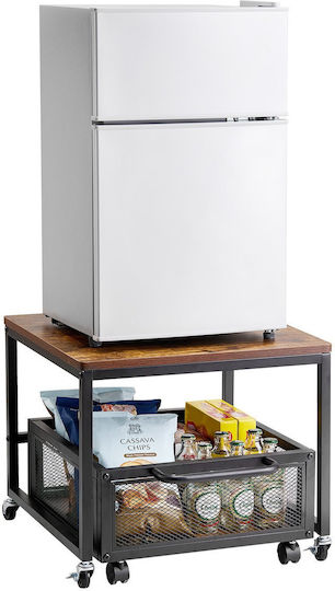 Mini Refrigerator Stand Vevor 198 lbs Storage Cart Swivel Wheels Open Brown