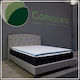 Como felt & wadding producers Mattress Topper Cool Gel Semi-Double Memory Foam with Removable Cover & Elastic Straps 110x190x4cm