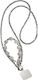 Silver Neck Strap with Metal Hook Smartphone Case Silver Necklace Pendant