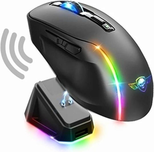 Spirit of Gamer Elite M50 Ασύρματο RGB Gaming Ποντίκι 8000 DPI Μαύρο