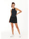 Damen Bluse Ärmellos Black