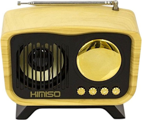 Kimiso KM-6 Ηχείο Bluetooth 10W με Ραδιόφωνο και Διάρκεια Μπαταρίας έως 3 ώρες Κίτρινο