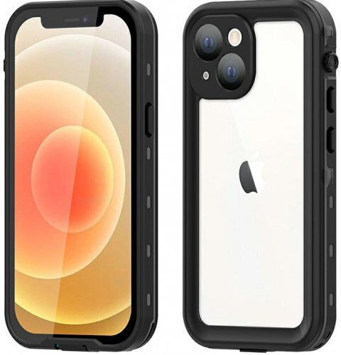 Redpepper Shockproof 360 Full Cover Αδιάβροχο Μαύρο (iPhone 13 mini)