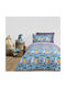 Das Home Sheet Set Single from Cotton & Polyester 4928 Blue, Grey 170x260cm 3pcs