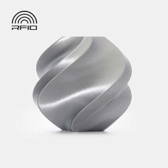 Bambu Lab Bambu PLA 3D Printer Filament 1.75mm Silver 1kg 1pc Spool