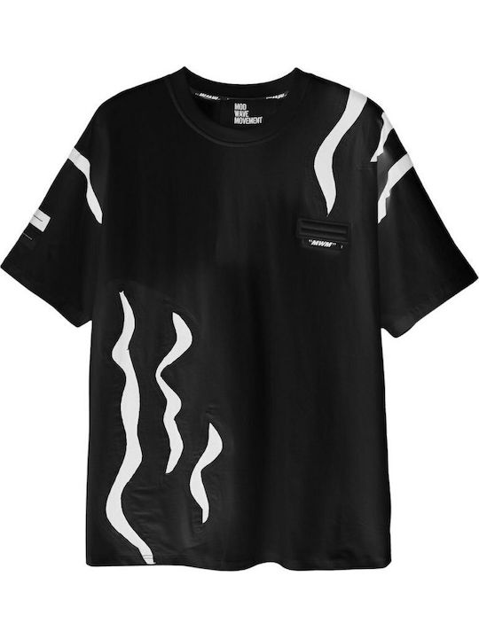 Mod Wave Movement T-shirt Black