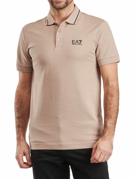Emporio Armani Polo Μπλούζα Κοντομάνικη Μπεζ