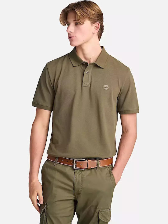 Timberland River Polo Μπλούζα Κοντομάνικη Λαδί