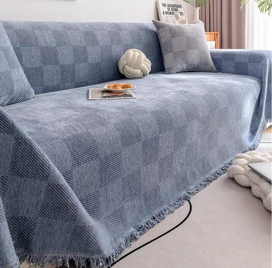 ForHome Διθέσιου Καναπέ Π180xΜ240cm Μπλε