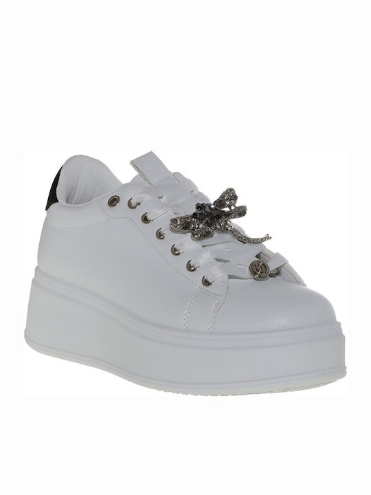 Γυναικεία Flatforms Sneakers Λευκά