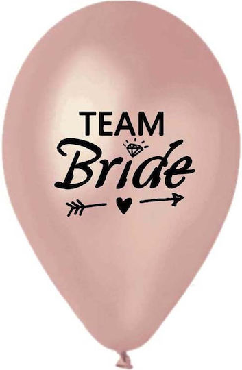 12" Μπαλόνι Τυπωμένο Team Bride Ροζ Χρυσό 25 Τεμ