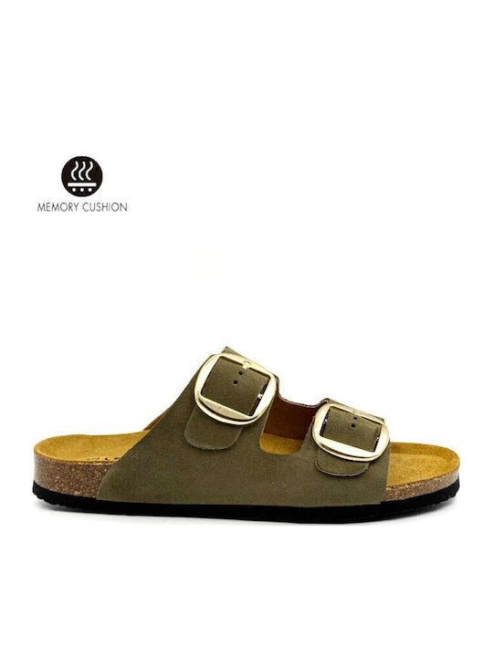 Plakton Afelpado Leather Women's Flat Sandals A...