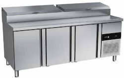 Fagor Cpz-3b Gn 1/4 685 Lit 60x40cm 201,8x80,8x105,5cm Ψυγείο Πάγκος 3 Πόρτες & Βάση Λεκανάκια Gn 1/4 0°c +8°c 19102565